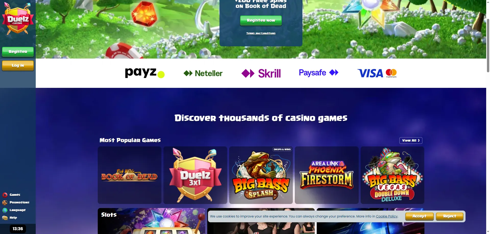 Duelz Casino metody płatności &ndash; depozyty i wypłaty bez opłat
