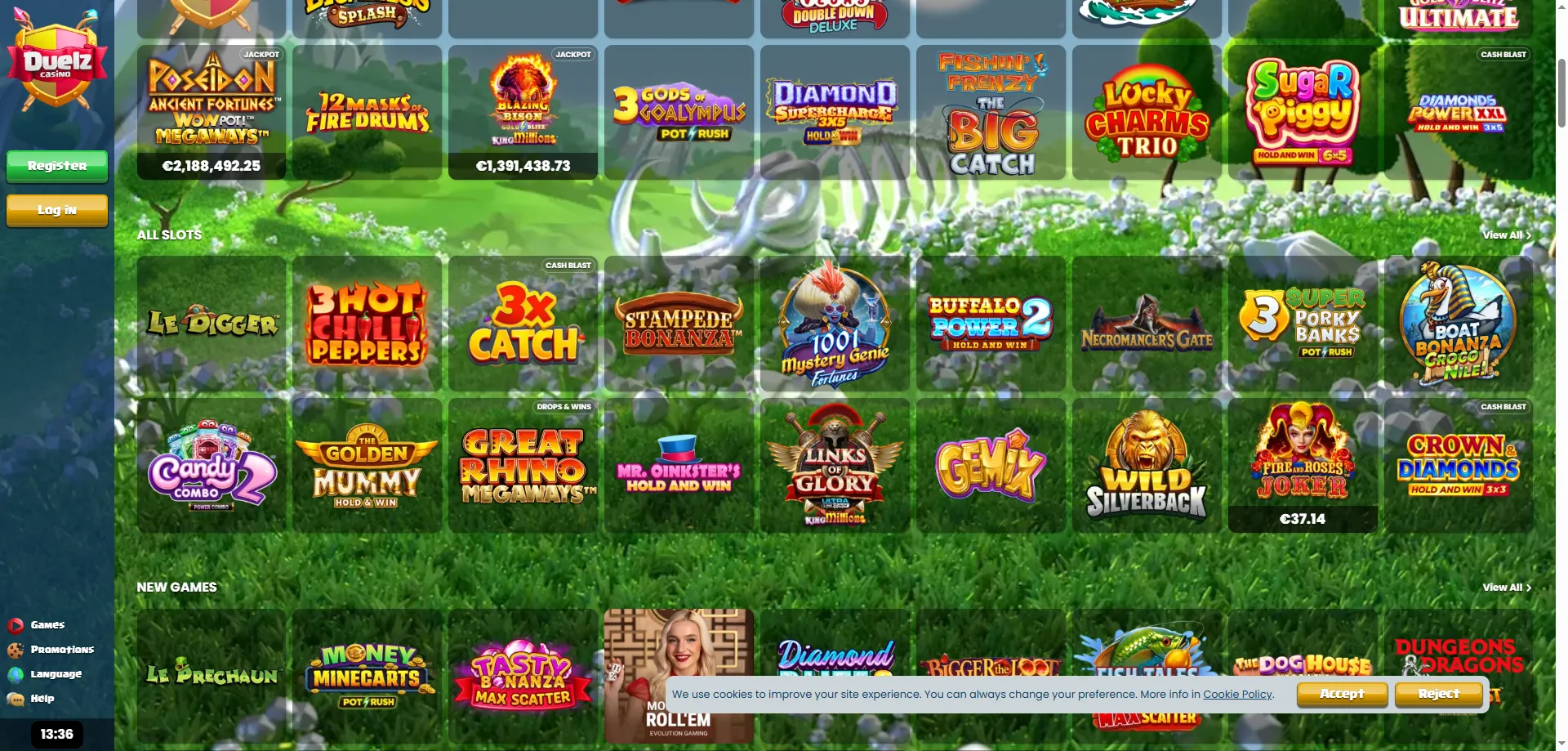 Biblioteka automatów w Duelz Casino – ponad 2000 gier online