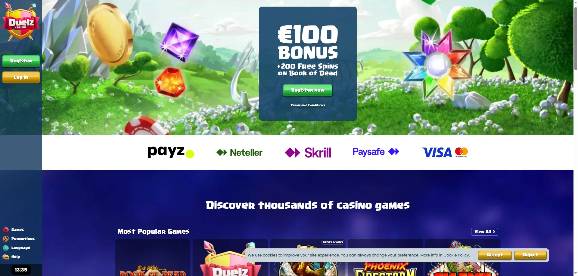 Duelz Casino &ndash; przegląd oferty gier i bonus&oacute;w dla graczy